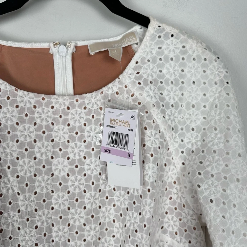 Michael Kors Eyelet Mini Dress Various NEW white Nude Cutout - Picture 8 of 11